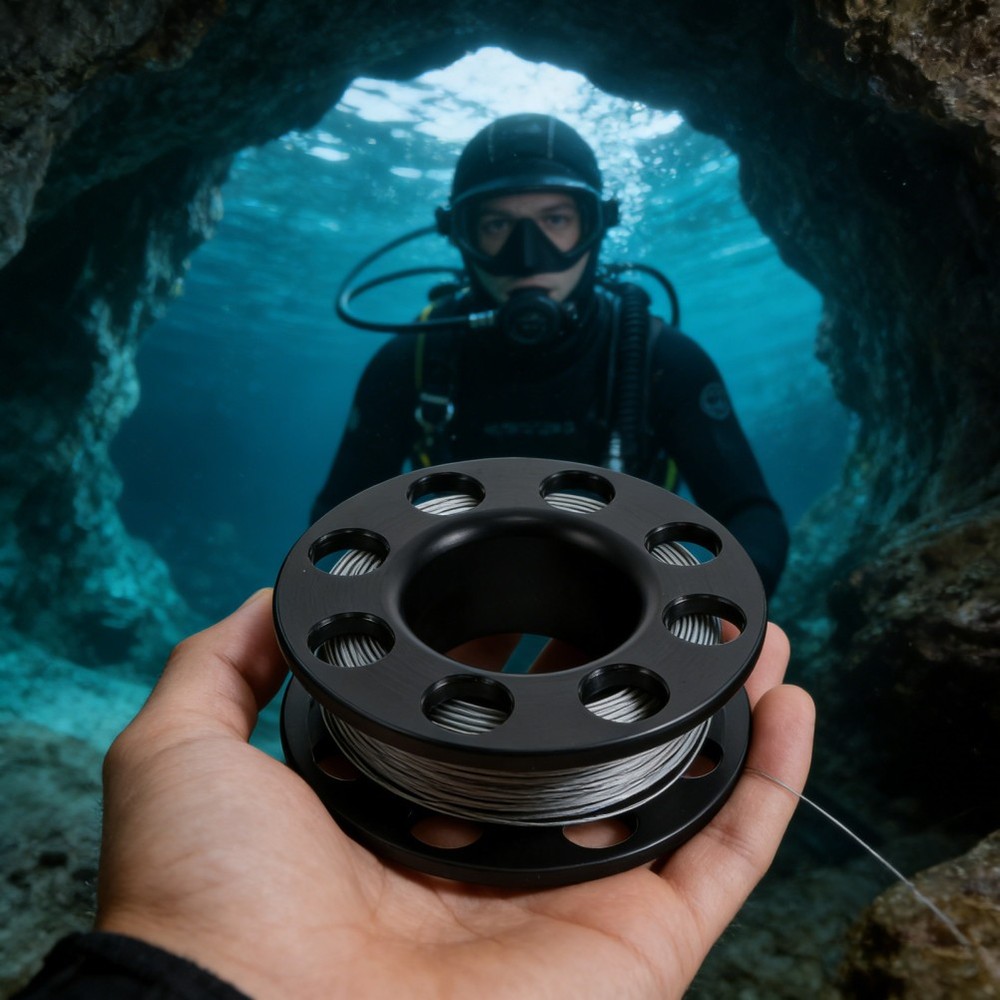 Diving Technical Reel Heavy Duty Scuba Dive Spool Cord Replacement Wheel