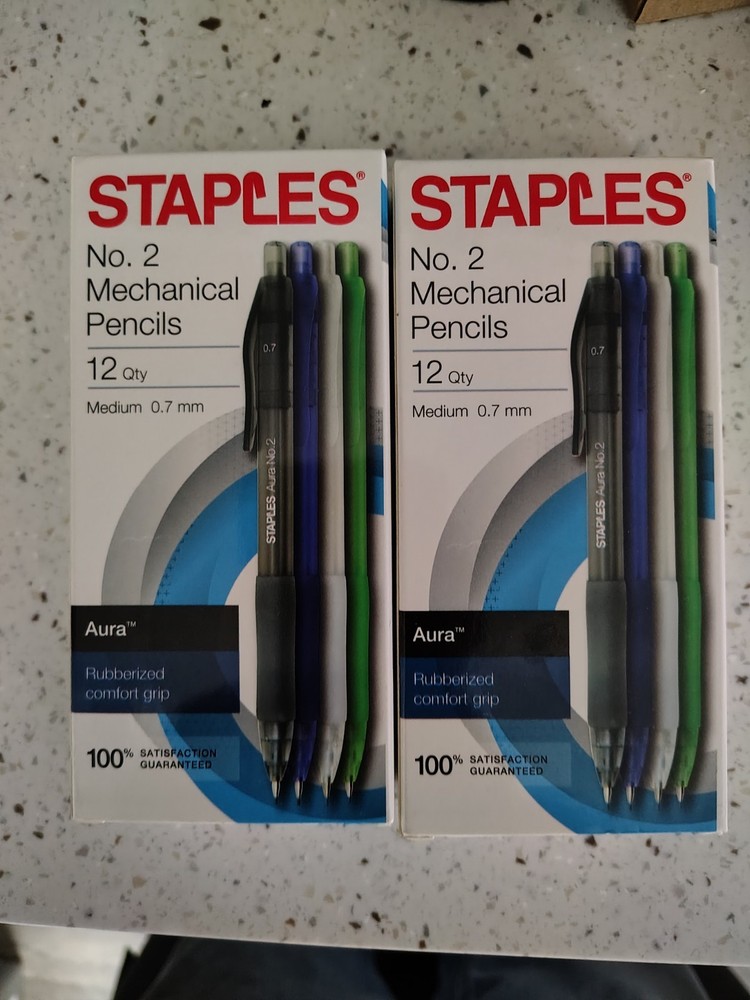 Staples #2 Mechanical Pencils 12 Pack 0.7mm