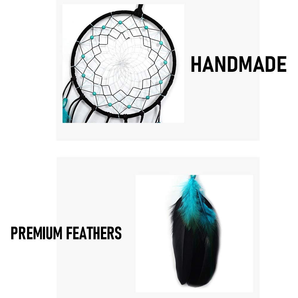 Blue Dream Catcher Handmade Boho Wall Hanging Decor Bedroom Art Gift