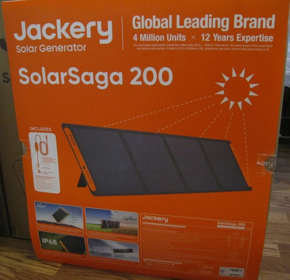 Solar Panel Jackery SolarSaga 200W Portable Solar Panel   New