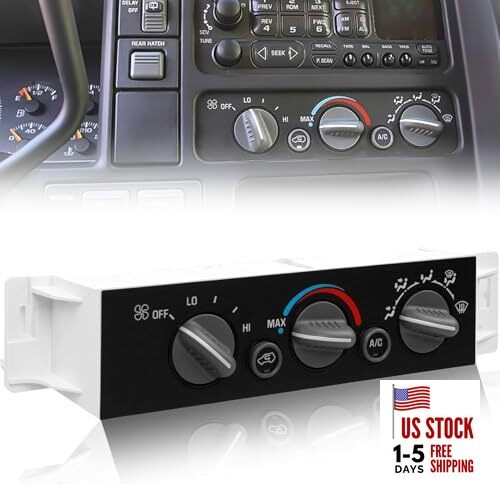 A/C Heater Control Switch Panel Without Rear Window Defogger Replacement for
