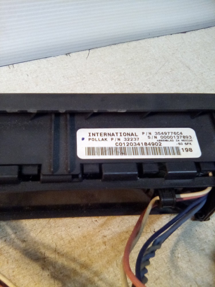 International 3549776C4 Dash Console Switch