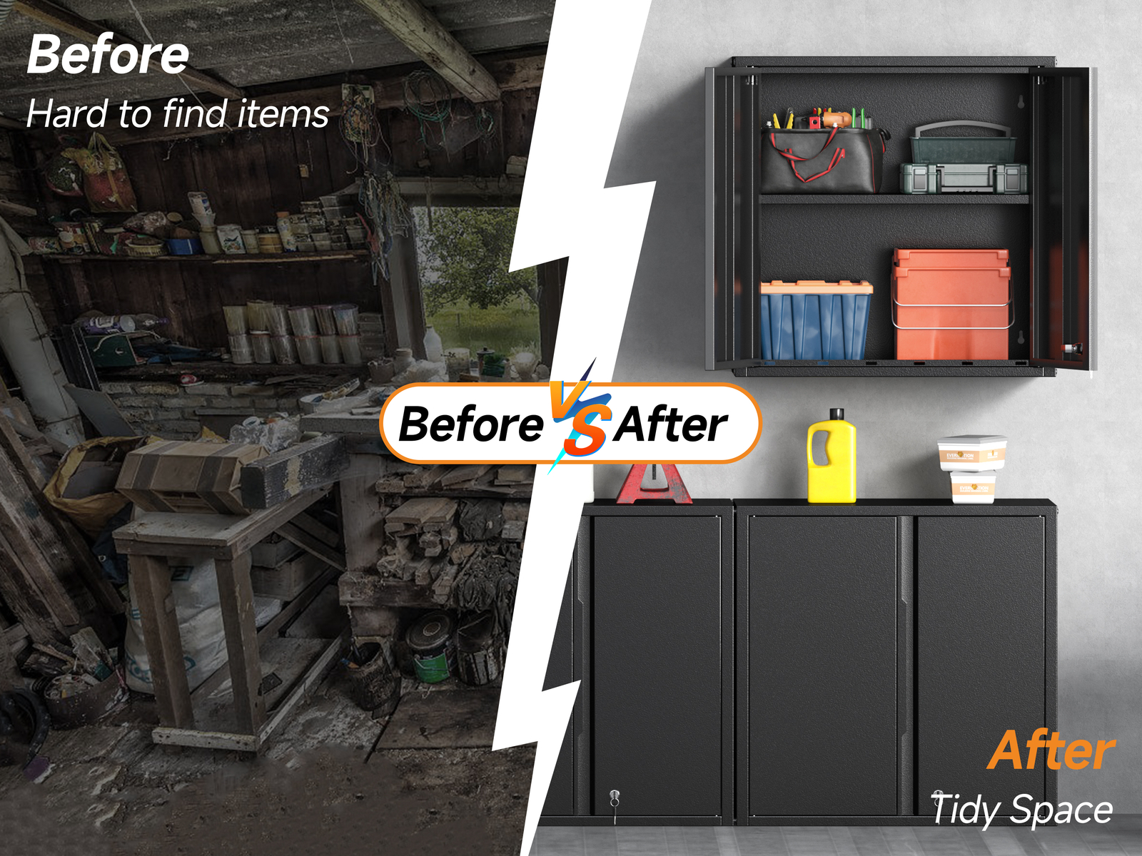 Wall Mounted Metal Lockable Storage Cabinet Garage Wall Cabinet Tool Cabinet