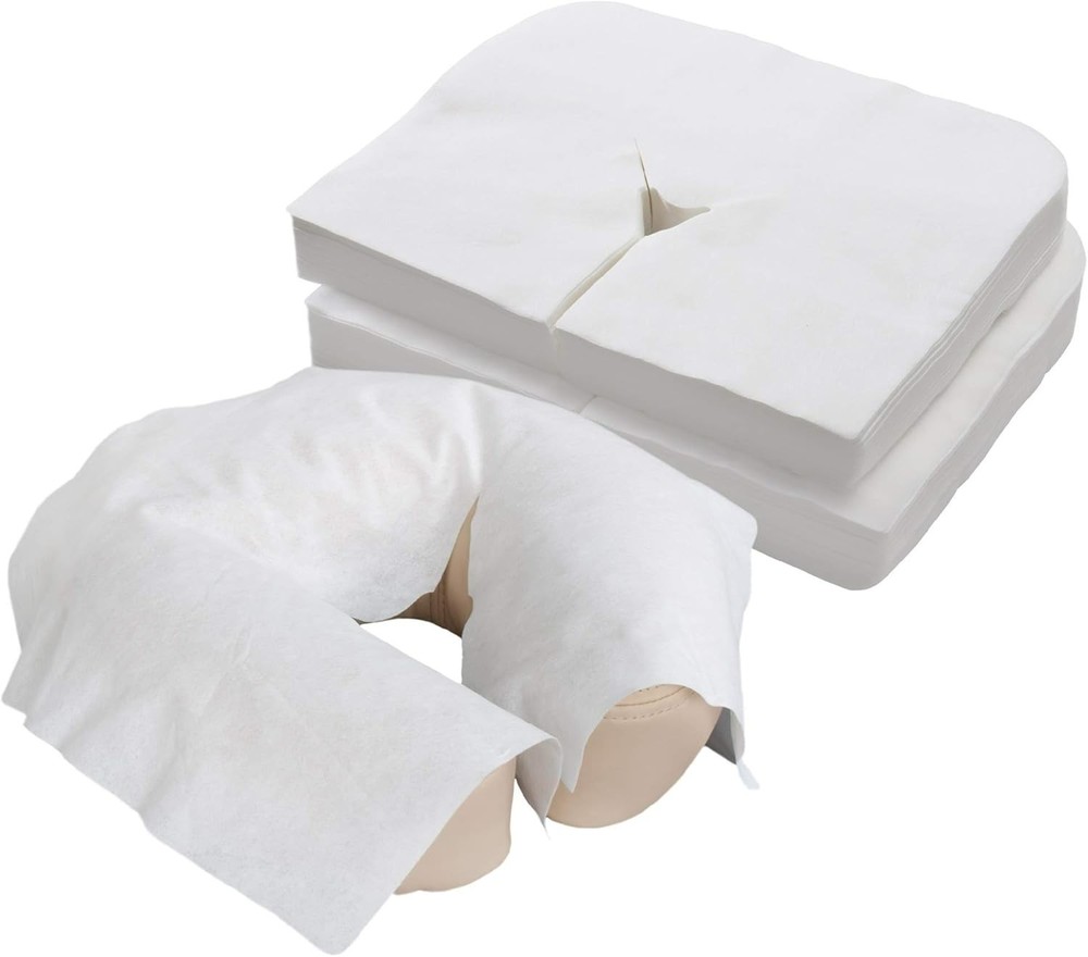 Disposable Face Cradle Covers 100 Pack Massage Table Headrest Covers Soft