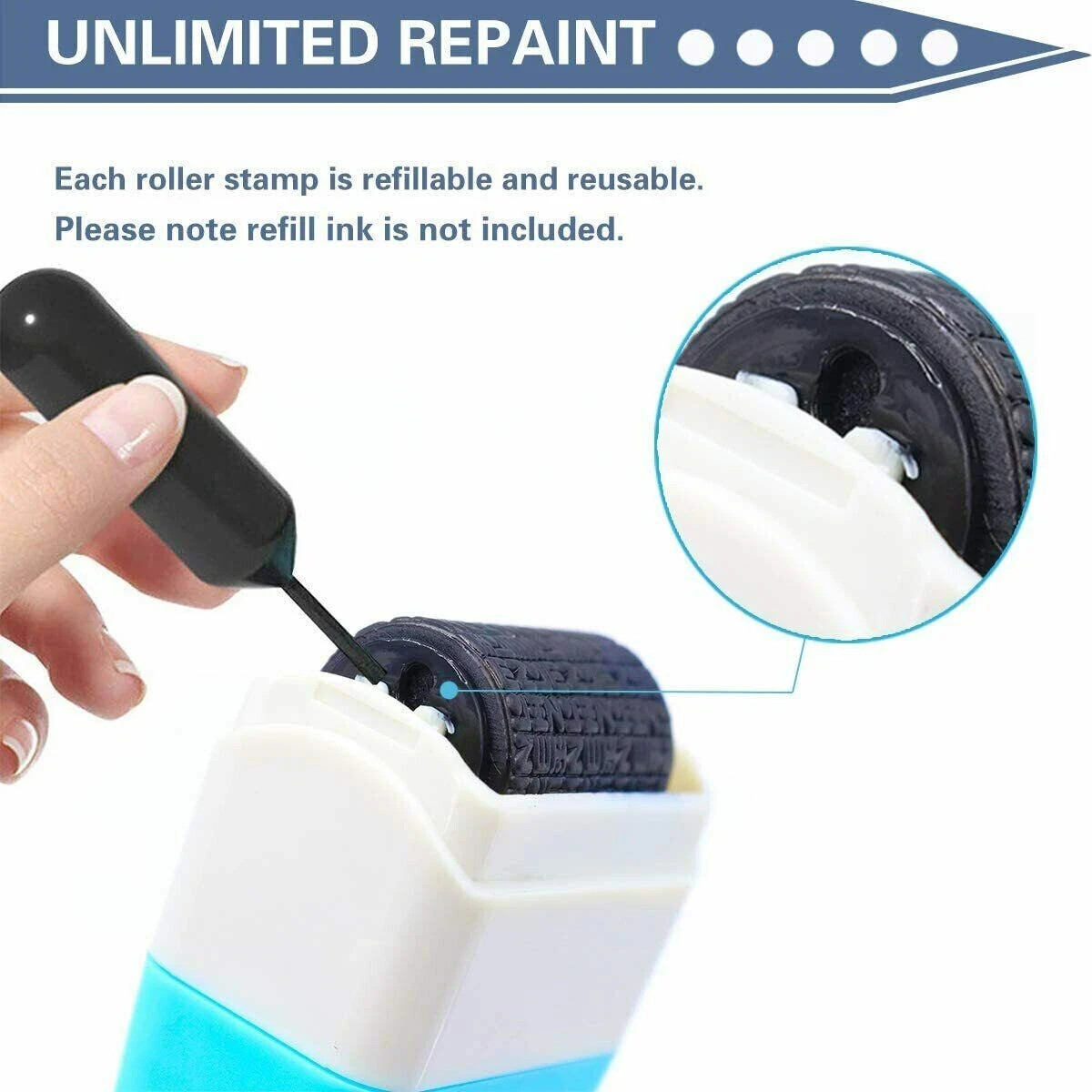 2PCS Identity Theft Protection Roller Stamp Guard ID Privacy Confidential Data