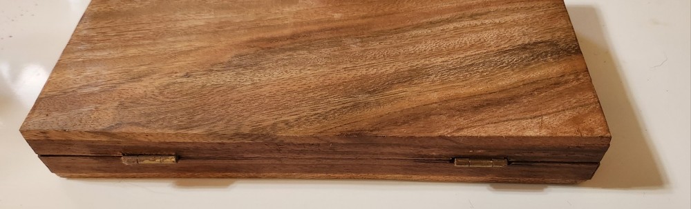 vintage scale in wooden box