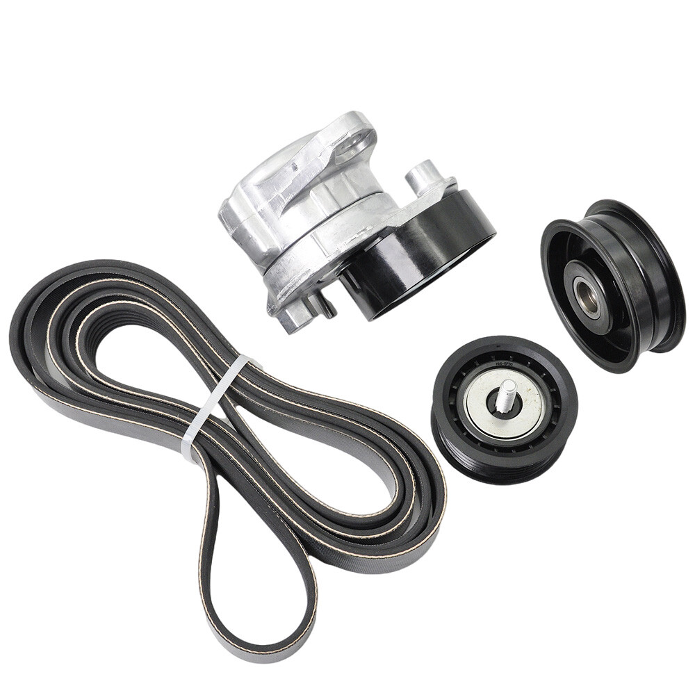 Engine Belt Tensioner + Idler Pulley Serpentine Belt Kit FITS FOR Mercedes-Benz