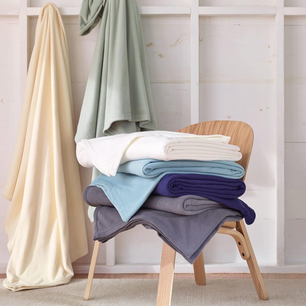 Vellux Microfleece Blankets, Full/Queen, Tornado Grey