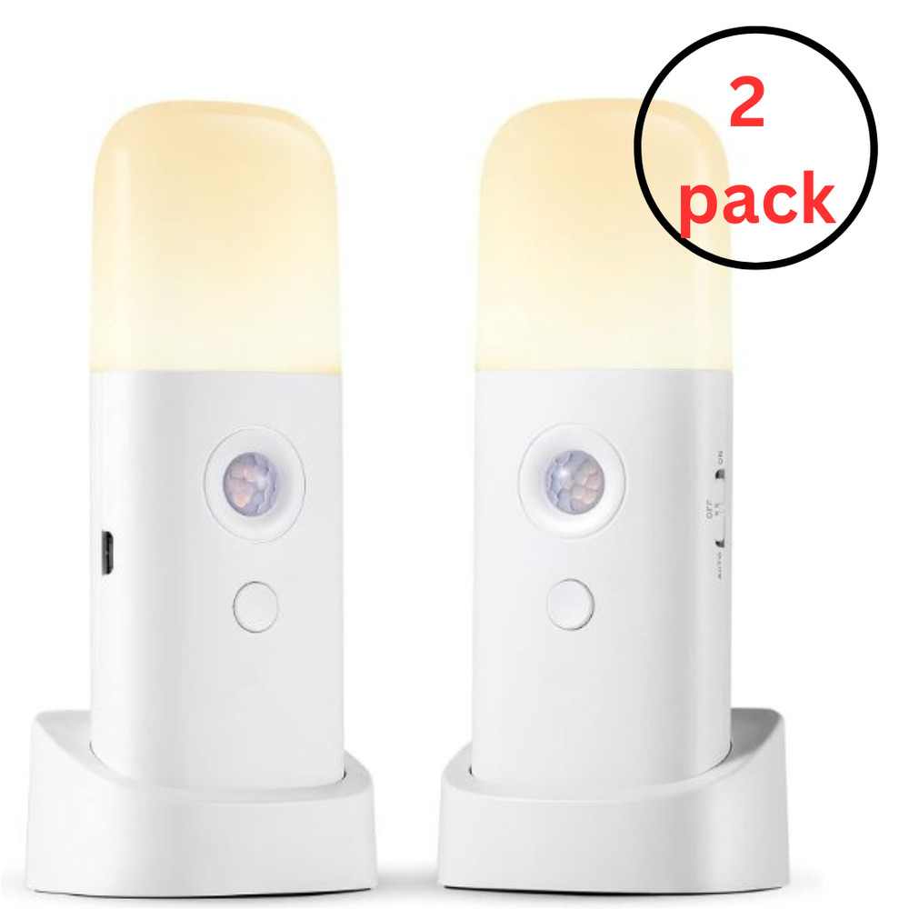 Rechargeable Motion Sensor Night Light Battery Operated nightlights Dimmable ...