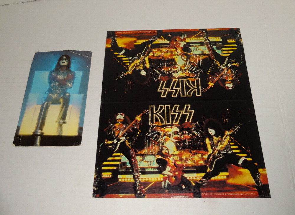 Vintage Kiss Army Fanclub Standee Gene Ace Peter Paul Aucoin 1978
