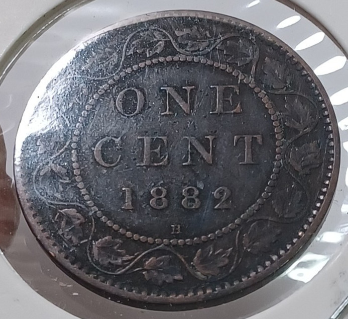 1882H Canada Large Cent Victoria VF JRT 155