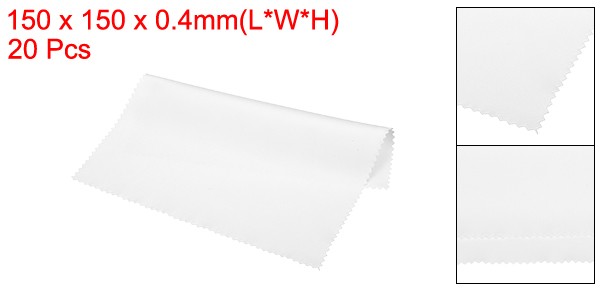 20Pcs 6"x6" Microfiber Cleaning Cloth White