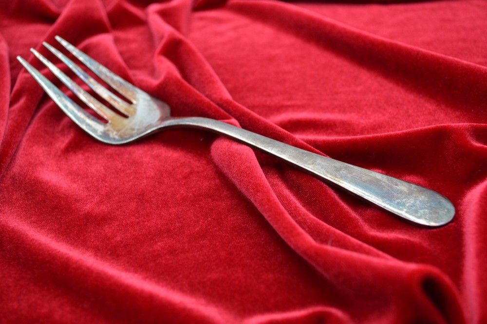 International brand Large Serving Fork Silver Plated