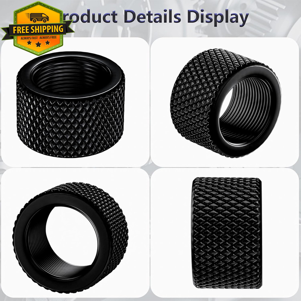 2 Pack 5/8x24 Steel Thread Protector Black Muzzle Thread Cover