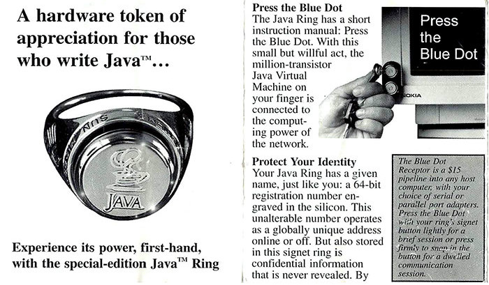 Size 10.5 - Sun Microsystems Java Ring - NEW! Vintage JavaOne Promo Collection