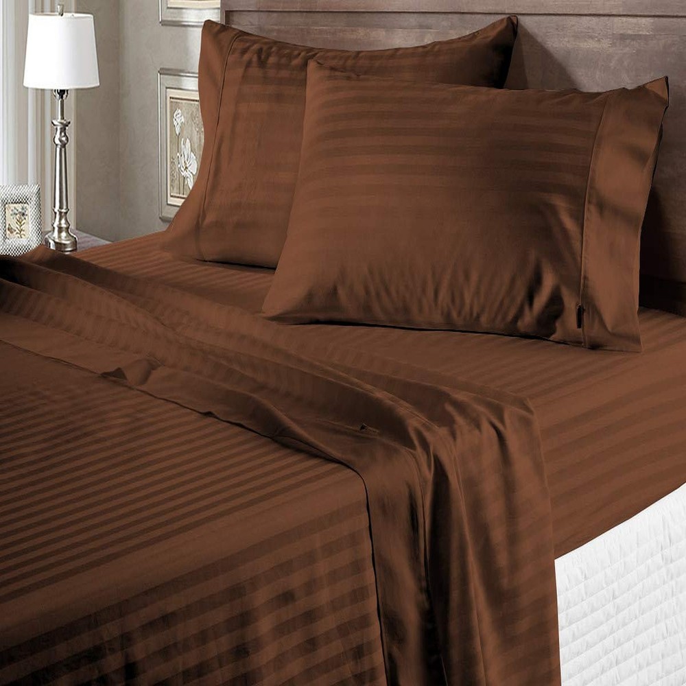 Soft Bedding  1000 - 1200 Thread Count 100% Cotton Chocolate Stripe Select Item