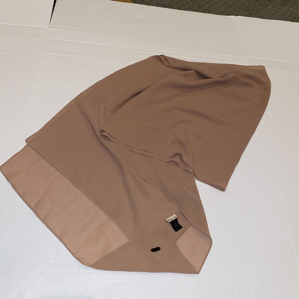 EC solid beige 71"X 19" chiffon scarf Islam HIJAB