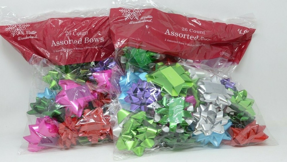 Winter Wonderland 52 Count Assorted Bows-2 Assorted Sizes