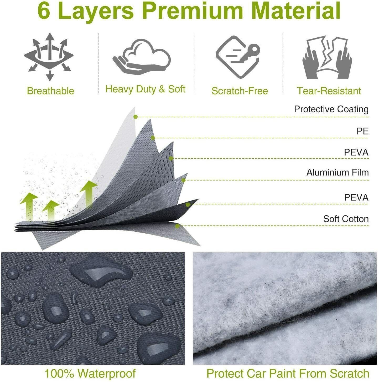 6 LAYER Custom Car Cover For Chevrolet Corvette C3 1968-1983 All-Weather Outdoor