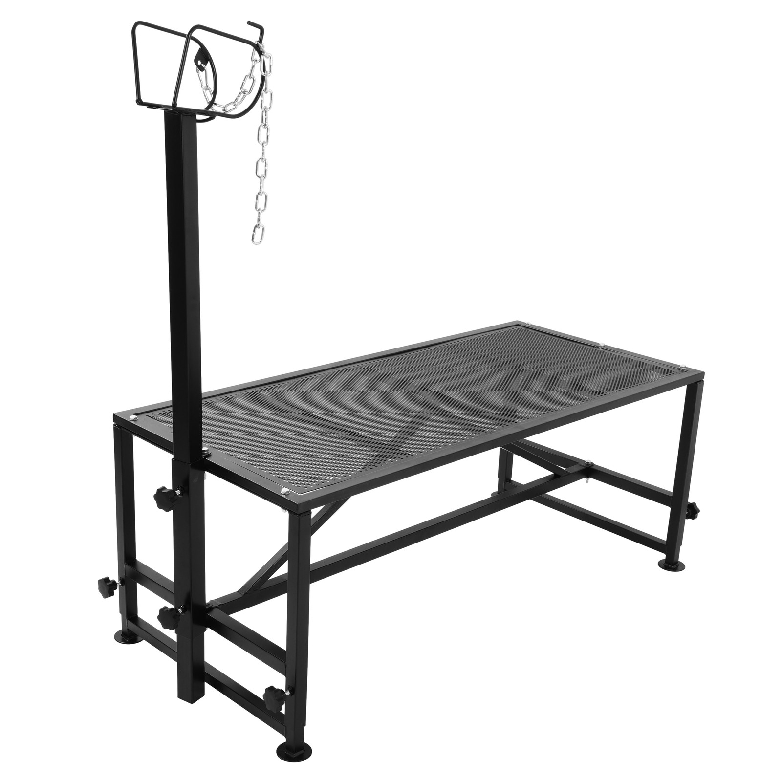 Adjustable 51x24" Metal Trimming Stand for Sheep Goat Milking Livestock Stand