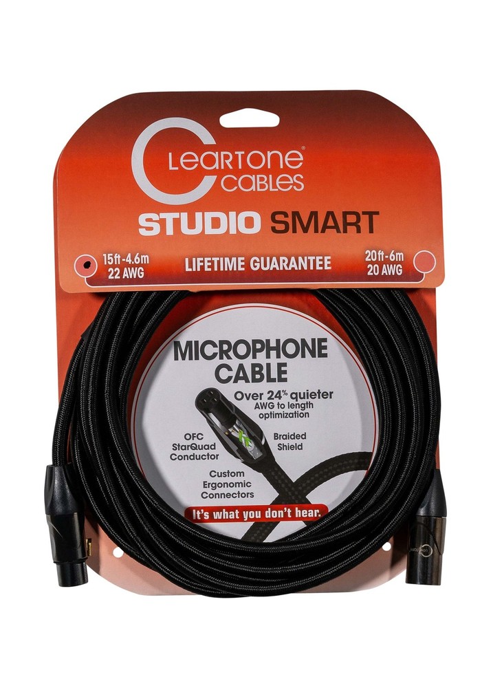Cleartone 15-Foot Studio Smart Microphone Cable, 22 AWG - 3 Pack