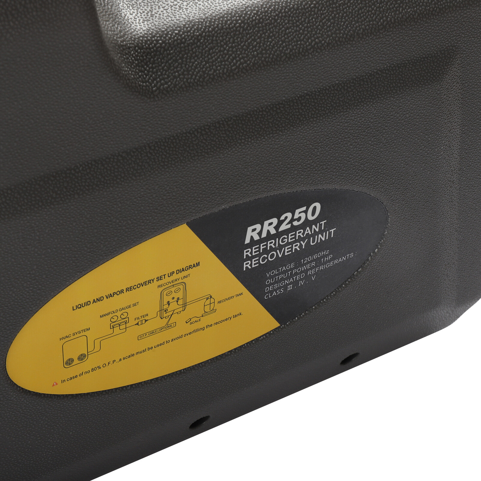 A/C Refrigerant Recovery Machine for hvac freon reclaim 3/4HP 110V/60Hz 558psi