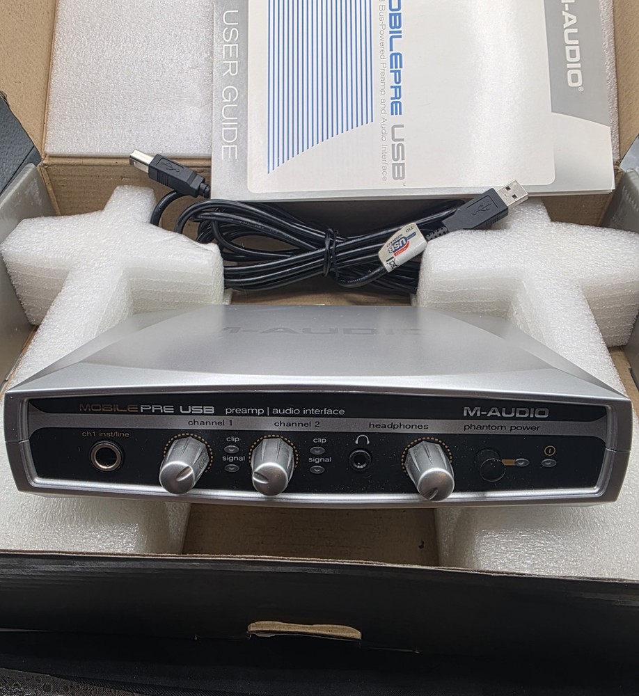 M-Audio MOBILEPRE USB 2 Channel Bus Powered Preamp & Audio Interface. Unit Only