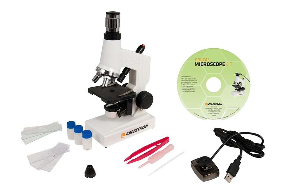Celestron Digital Microscope Kit USB Magnifier Camera for Science & Education