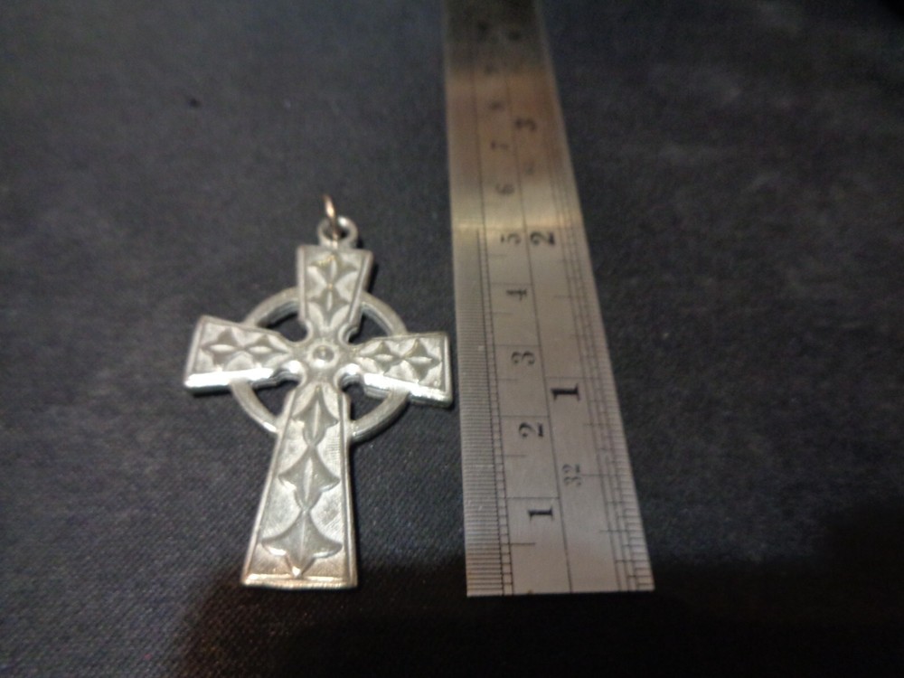2" Celtic etched Pewter Cross