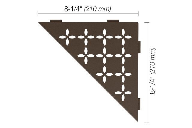 Schluter SHELF-E - Triangular Floral Design - Bronze - SES1D5TSOB