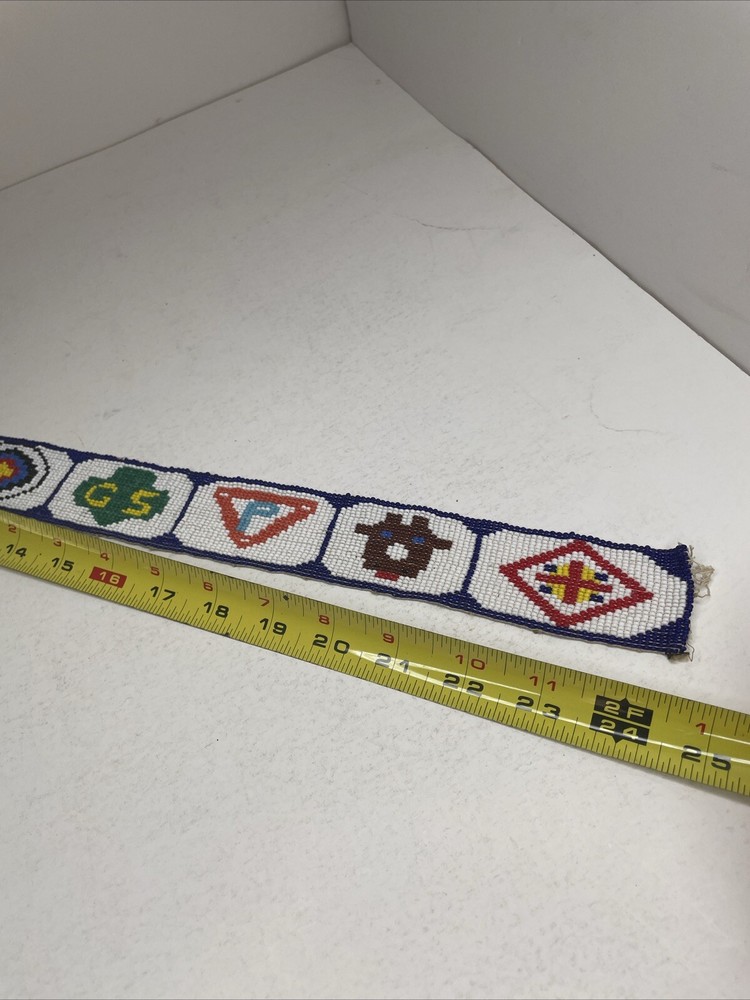 VTG Beaded hanging Sash Panel Unique Folk Art