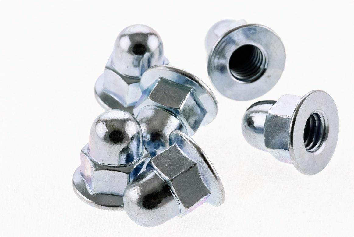 Metric M8-1.25 Cylinder Cap Nuts/Acorn Nuts - ZINC Plated