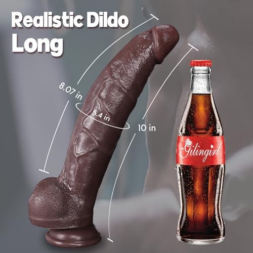 10 Inch Liquid Silicone Realistic Dildo Lifelike Textures Vaginal Anal Men Women