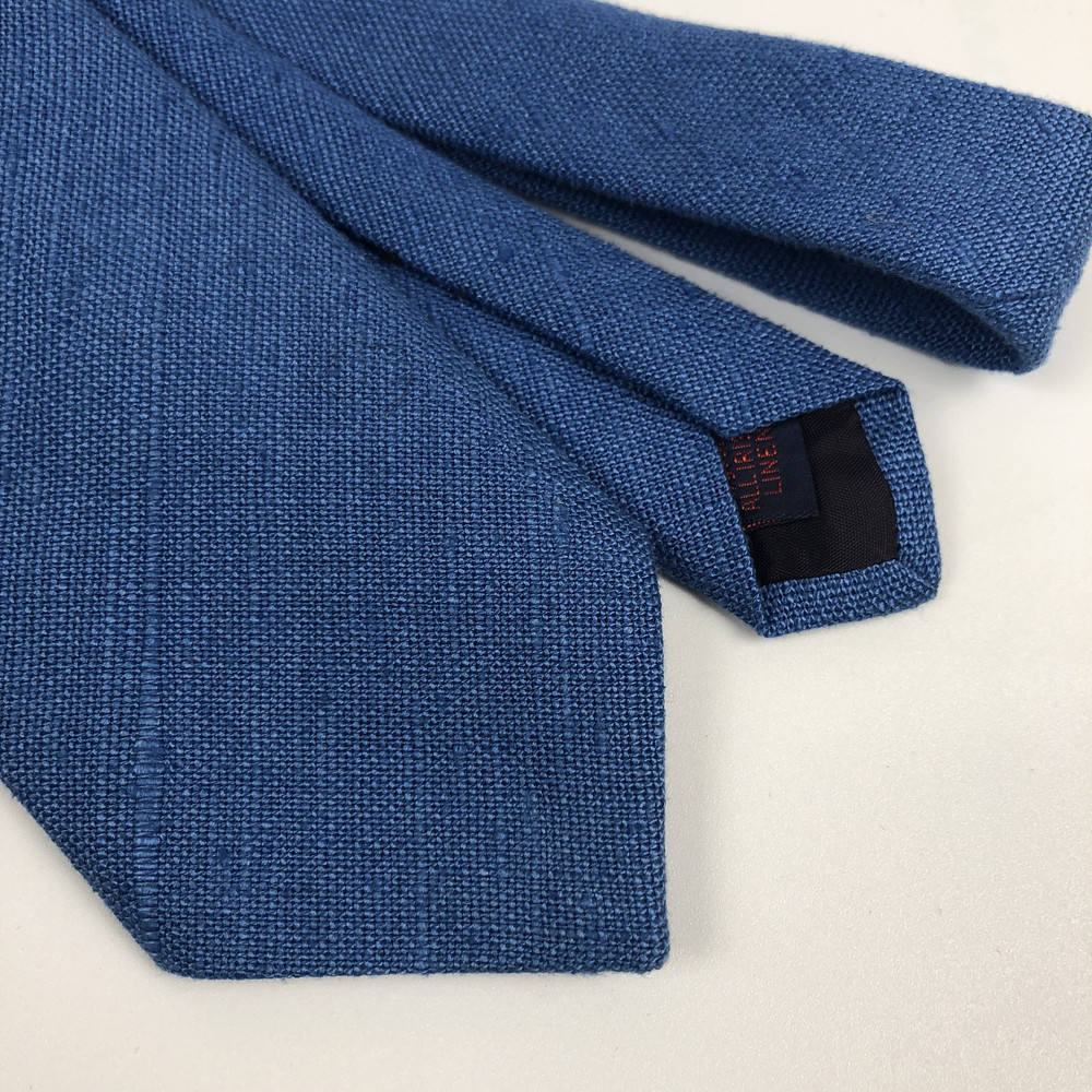Rooster Tie 56" 3" Solid Blue Linen