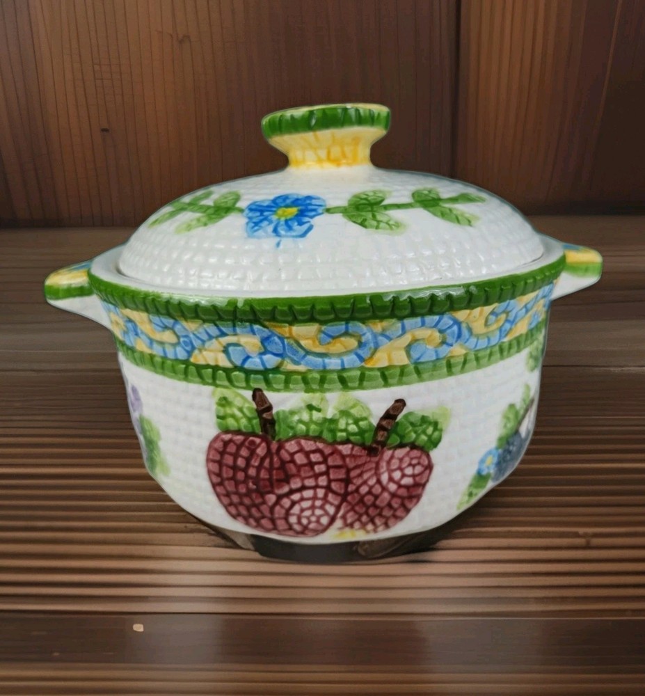 Jay Imports Mini Casserole Dish - Mosaic, Fruit, Scroll