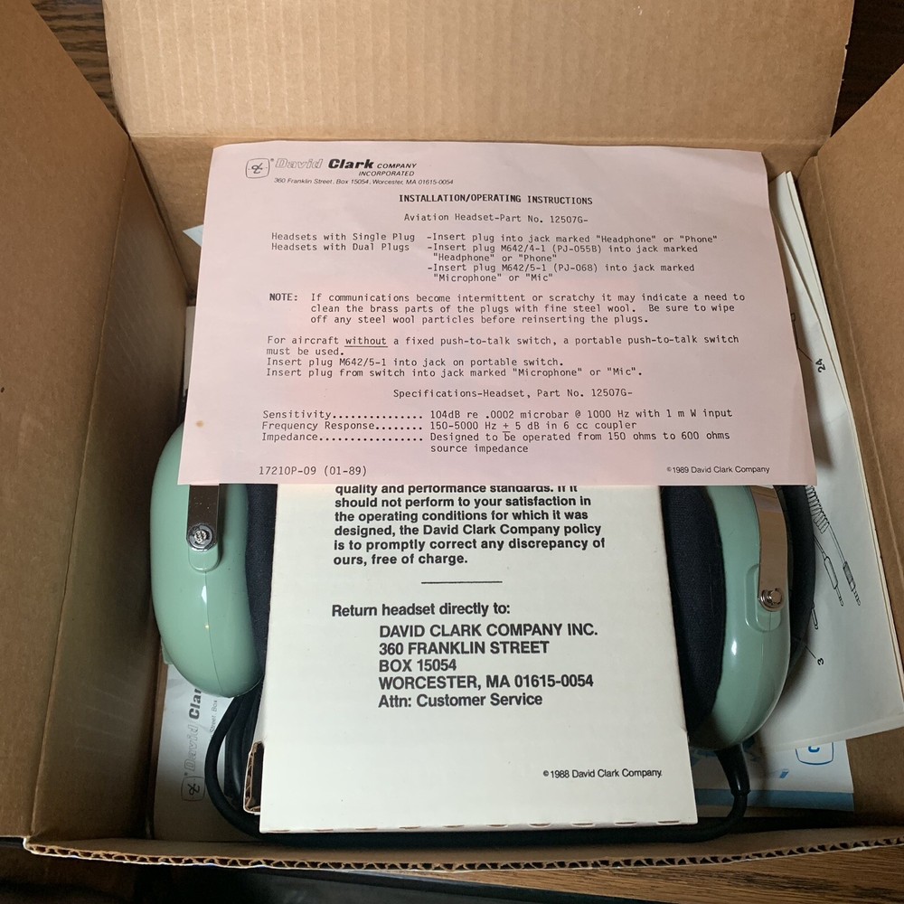 David Clark h10-20 aviation headset