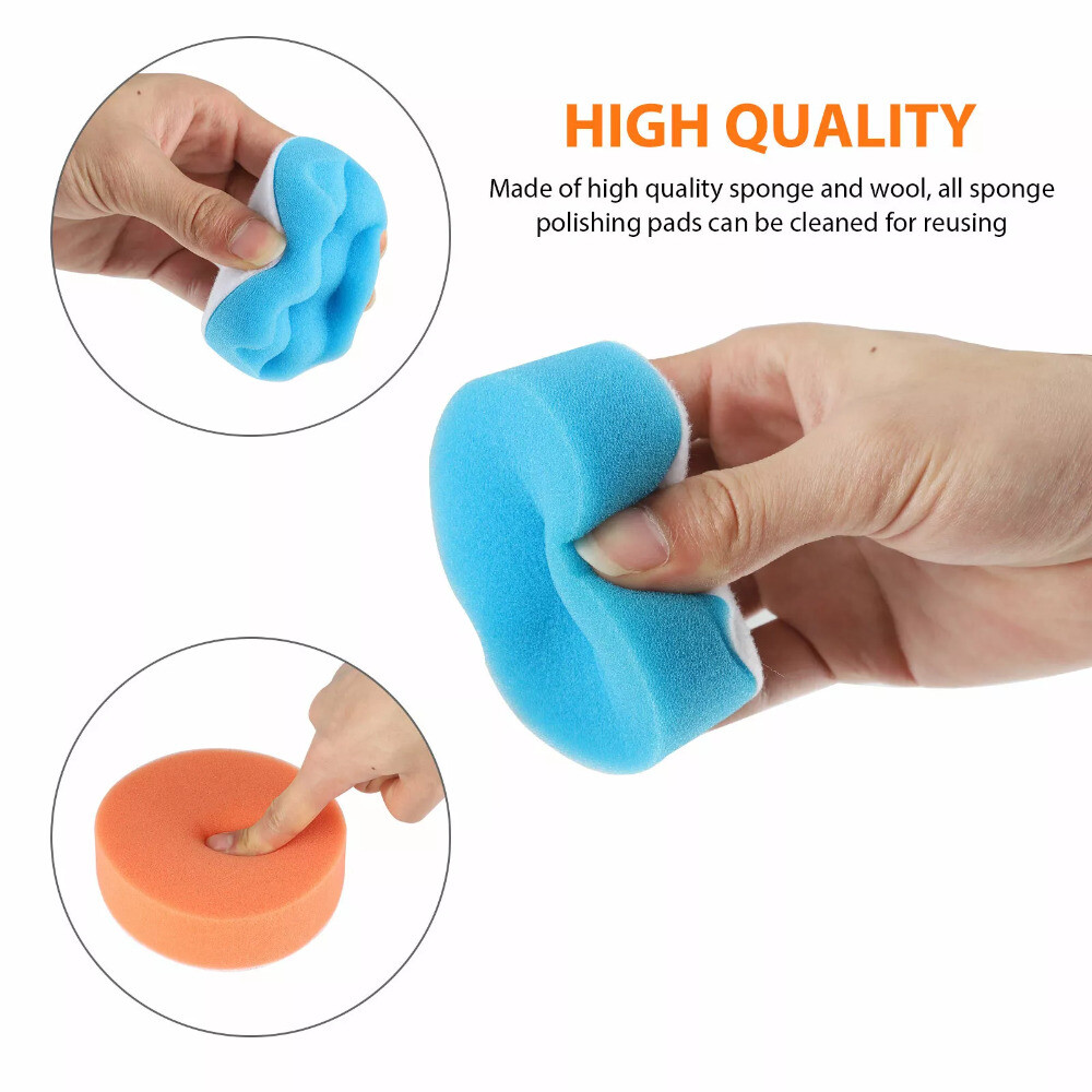 31PCS Foam Drill Polishing Pads Kit Car Hub Waxing Buffing Wheel Polisher 3"