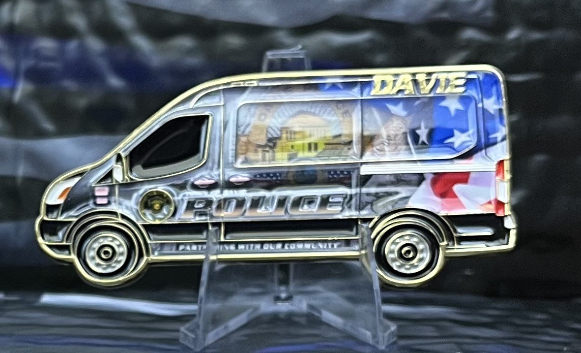 Davie Police Department Community Oriented Policing COP Unit Van Challenge Coin