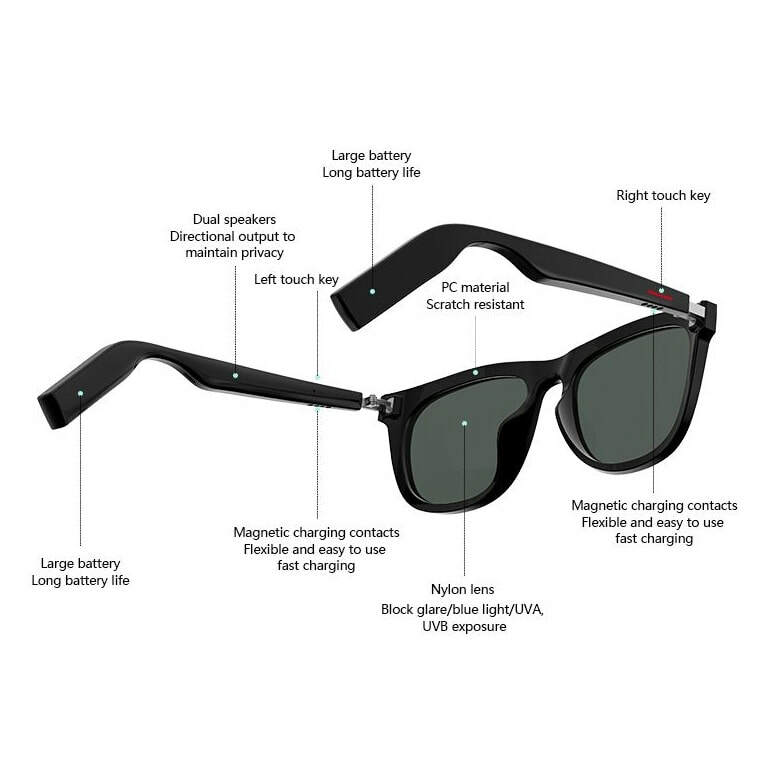 E9 Smart Bluetooth Sunglasses (IPX5 Waterproof)