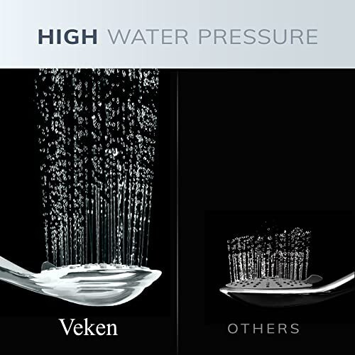 6 Functions Large Oversized Handheld Shower Head Set 6" High Pressure 60 Inch