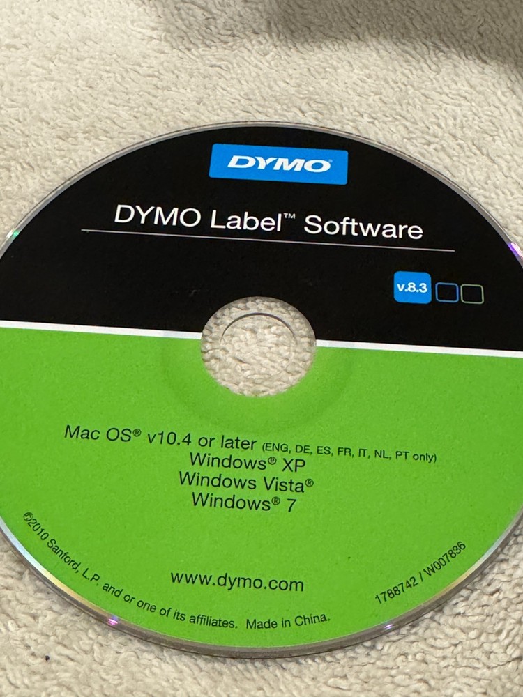 DYMO Label Software CD Ver 8.3 - GOOD CONDITION!!!