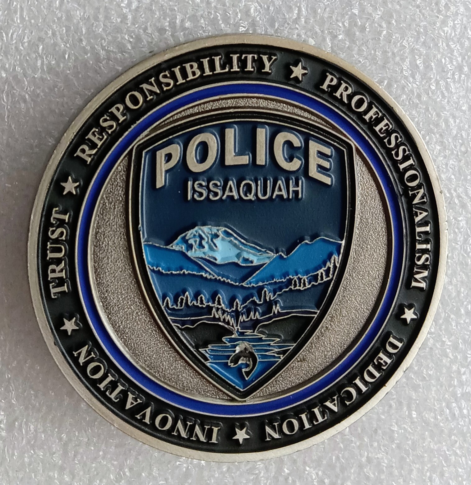 ISSAQUAH POLICE CHALLENGE COIN sheriff alps patrol srt KING COUNTY Washington WA