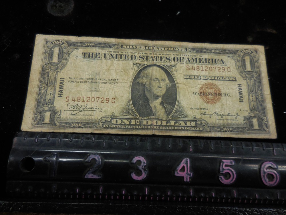 1935-A $1 ONE DOLLAR “HAWAII” SILVER CERTIFICATE NOTE