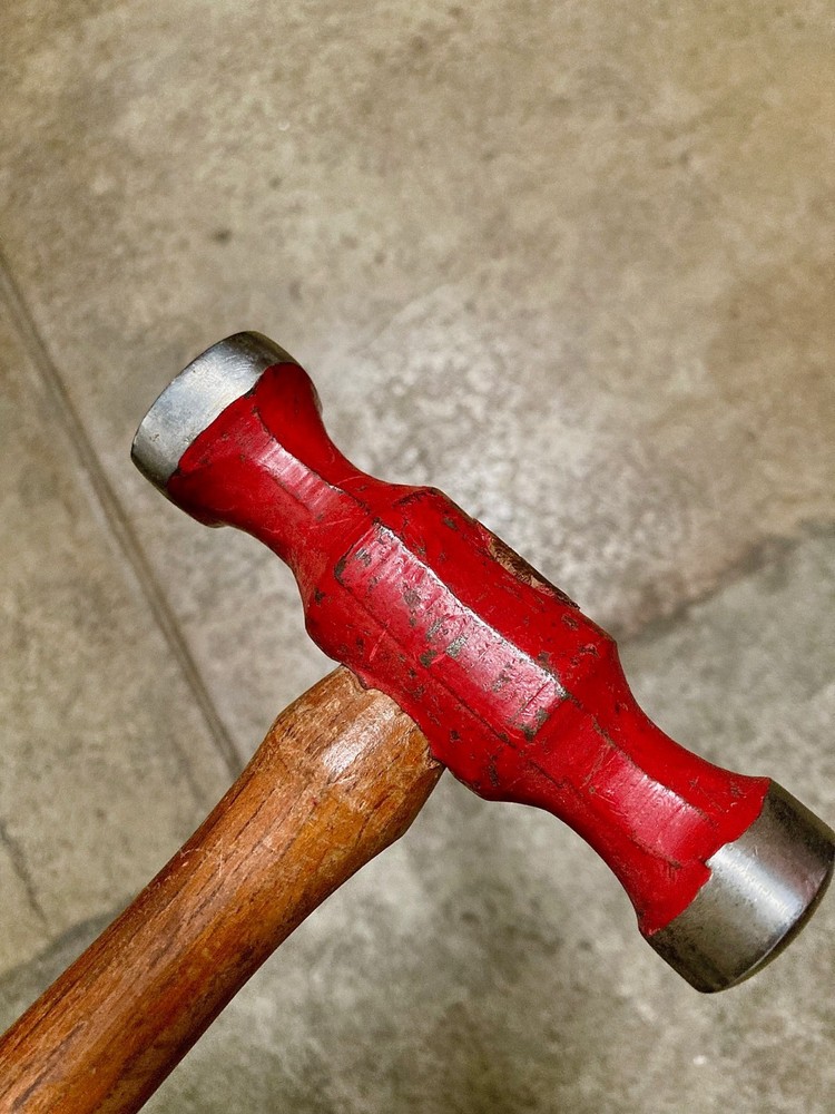 Vintage 1.5 lb Forge Rounding Hammer – Domed Round & Square Faces - Hickory