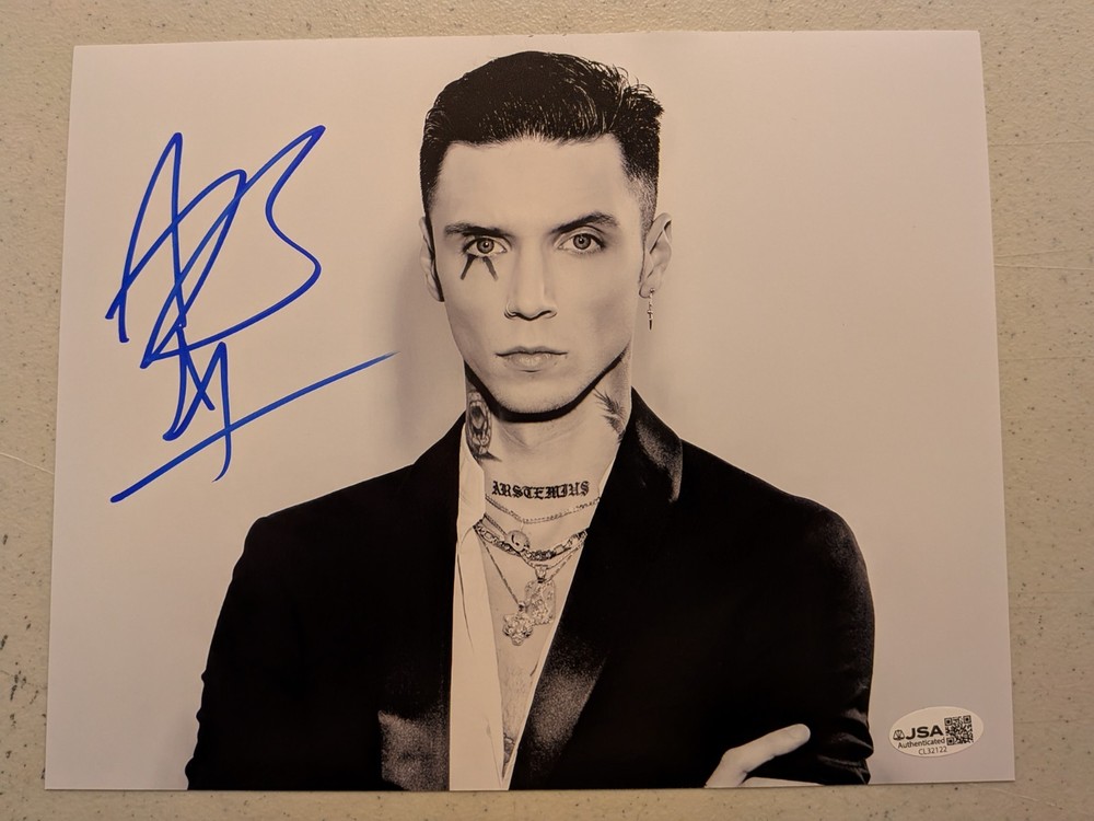 ANDY BLACK Black Veil Brides Signed 8x10  Photo Autograph JSA BAS COA H