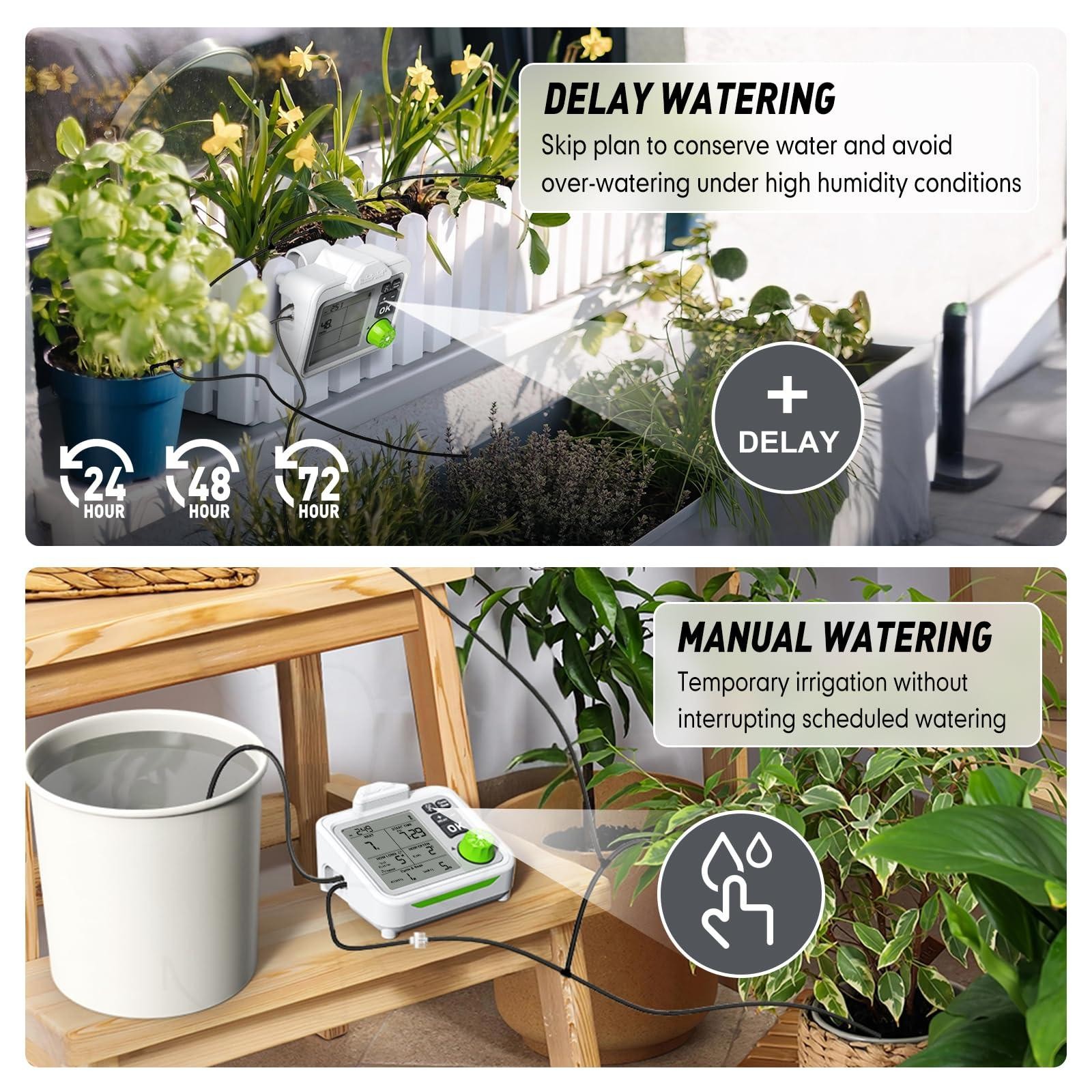 RAINPOINT Large Display Automatic Plant Watering for Up to 20 Indoor Pot Plants