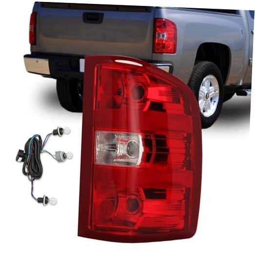 Tail Light Assembly Compatible with Chevy Silverado Passenger Side