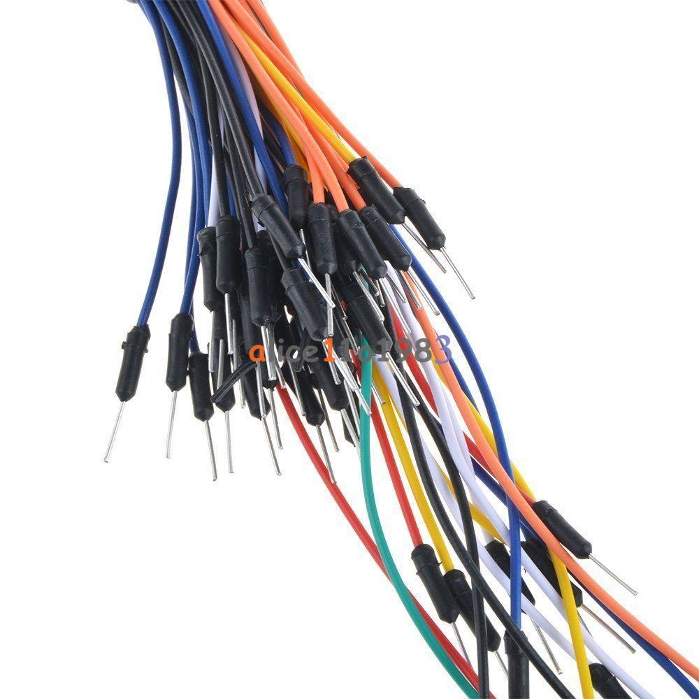 Mini Universal Solderless Breadboard 400 Tie-points +65PCS Jumper cable wire