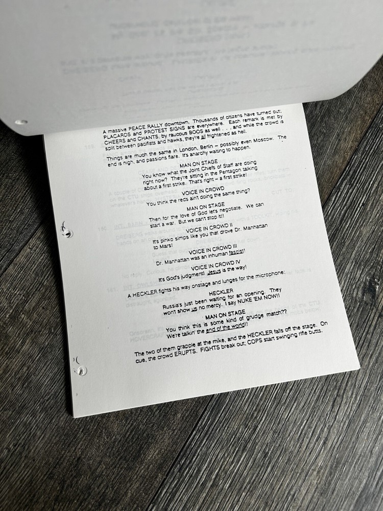 WATCHMEN Script Movie Screenplay Sam Hamm 1stDraft 1988 missing 1st pg DC Comics