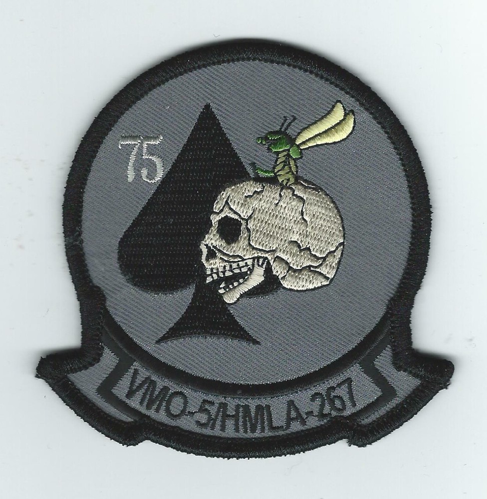VMO-5/HMLA-267 "BLACK ACES" 75 YEAR ANNIVERSARY patch